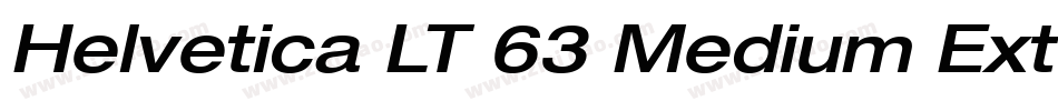 Helvetica LT 63 Medium Extended字体转换